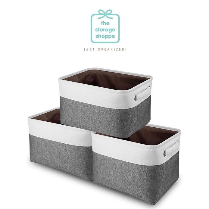 

Terlaris Canvas Storage Box With Handle Kotak Penyimpanan Keranjang Serbaguna