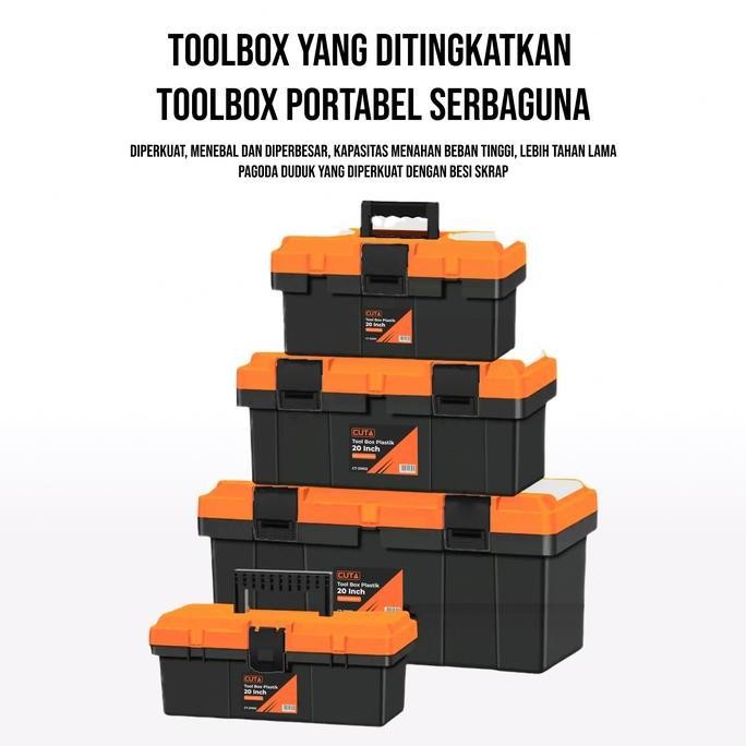

Terlaris Cuta Tool Box Besi Baja Stainless Abs Besar Toolbox Kotak Perkakas Storage Peyimpanan Alat Tukang