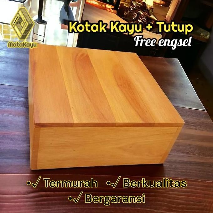 

Terlaris Wooden Box Wooden Crate Tutup Kotak Peti Kayu Storage Box Serbaguna 25