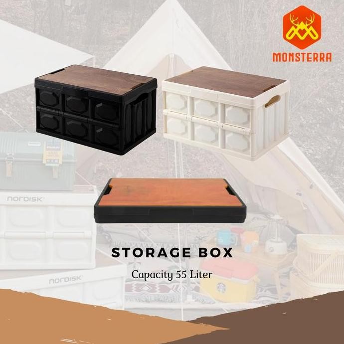 

Terlaris Storage Box Lipat Kotak Penyimpanan Portable Outdoor Camping 55 Liter