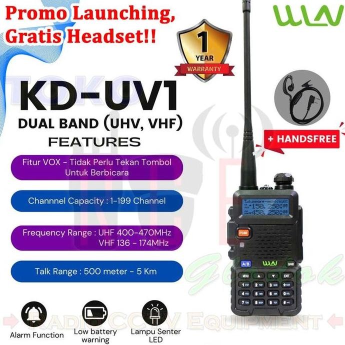 Grosir Ht Wln Kd-Uv1 Kduv1 Dual Band 5Watt Uv5R Uv82 Baofeng Weierwei Pofung