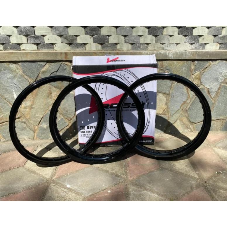 Promoo Mei VELG PELEK ROSSI VROSSI WM HITAM GLOSSY HITAM GILAP SIZE 120 140 160 185 215 RING 17