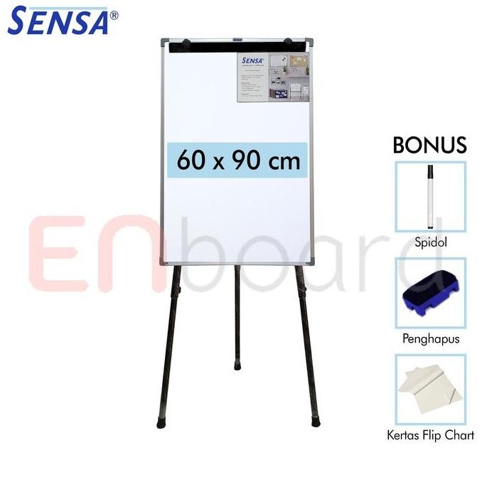 

Flip Chart / Flipchart / Papan Presentasi Non Magnet Sensa 60 x 90 cm