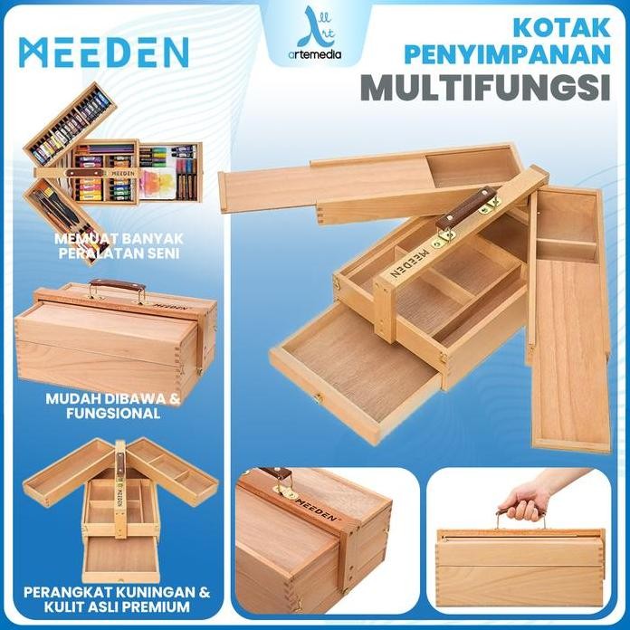 

Terlaris Meeden Artist Storage Box Art Supply Solid Wood Kotak Multifungsi