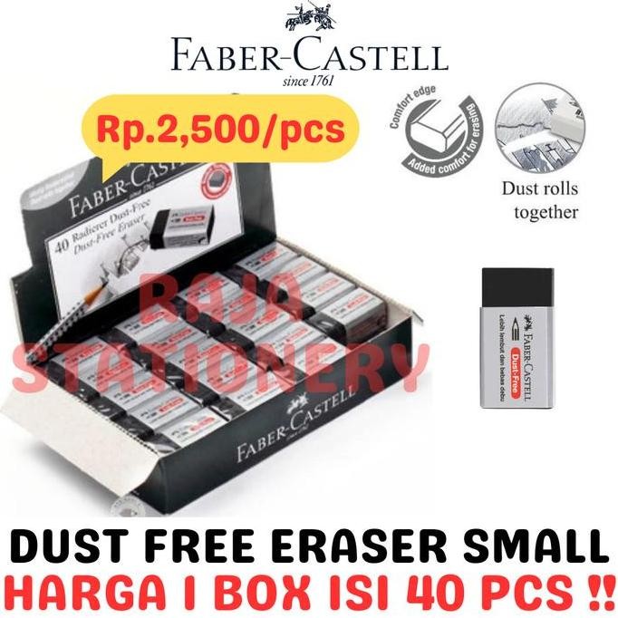 

BEBAS ONGKIR - FABER CASTELL ERASER DUST FREE PENGHAPUS FABER HITAM SMALL [40PCS]