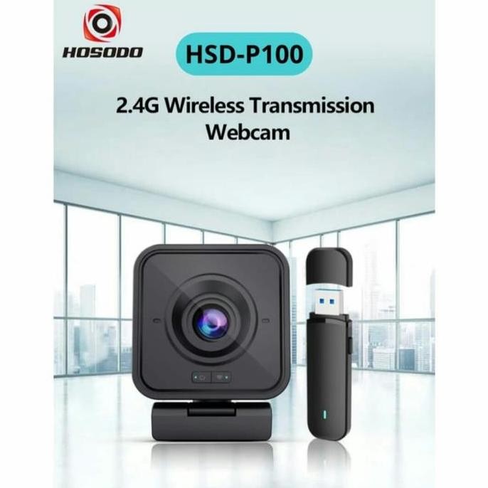 TERMURAH - New HOSODO HSD -P100  Wireless Webcam Full HD Meeting Streaming
