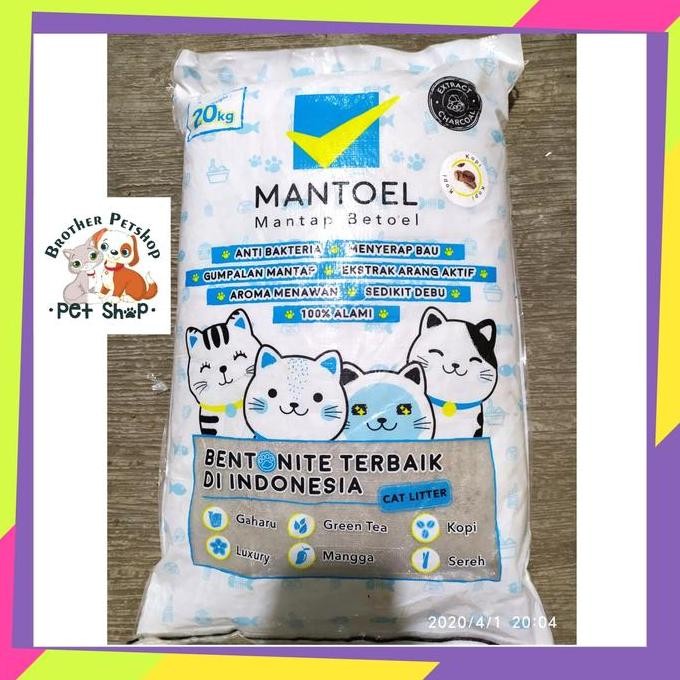 

Terlaris Pasir Kucing - Pasir Mantoel 20Kg 25 Liter - Pasir Wangi Gumpal Kucing