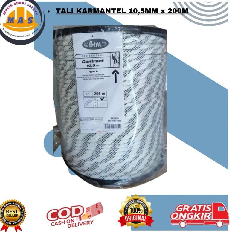 TALI KARMANTEL BEAL CONTRACT STATIS 10,5MM X 200M / KARMANTEL BEAL / TALI KARMANTEL AST nUg