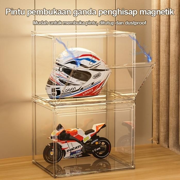 

Terlaris Ukuran Ekstra Besar Kotak Penyimpanan Helm Transparan Akrilik Penyimpanan Tas Tangan Pengatur Penyimpanan Mainan Kotak Transparan