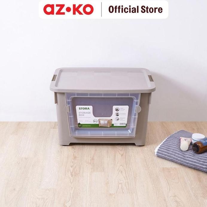 

Terlaris Azko Stora 52X37X33 Cm Kotak Penyimpanan Dengan Roda - Krem Beige