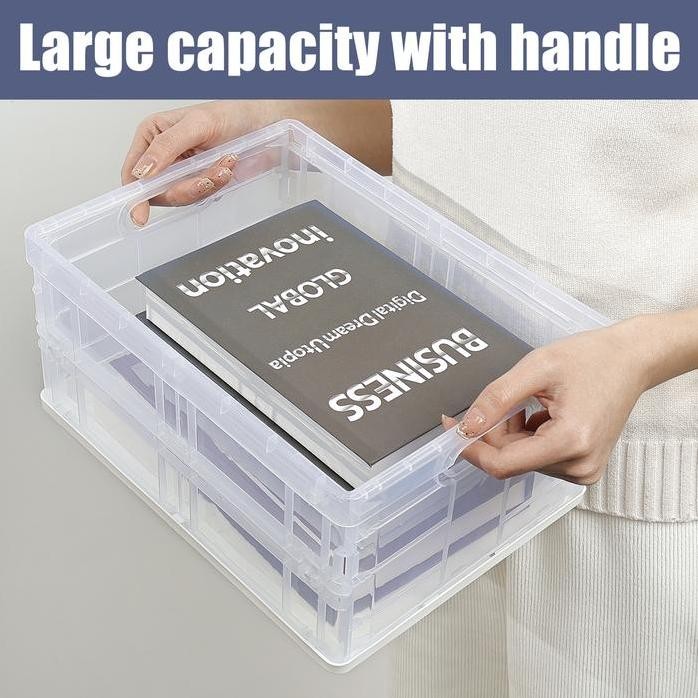 

Terlaris Kotak Lipat Jernih Tempat Penyimpanan Multifungsi Plastik Transparan Dan Dapat Dilipat Storage Box