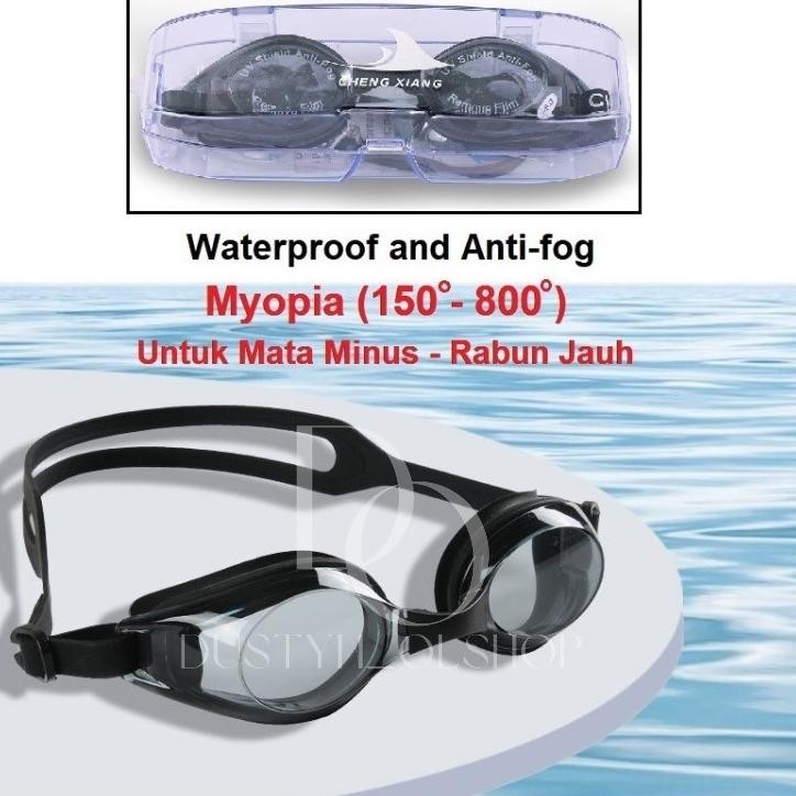 (Terbaru) [KACAMATA RENANG MINUS] Kacamata Renang Minus 1.5 - 7. Anti Fog UV Protection (Terlaris)