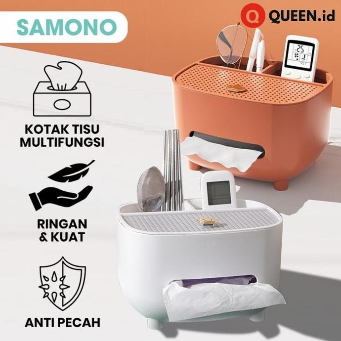 

Terlaris Samono Stb-88 Multifungsi Box Storage Kotak Tisu Tissue Box Organizer