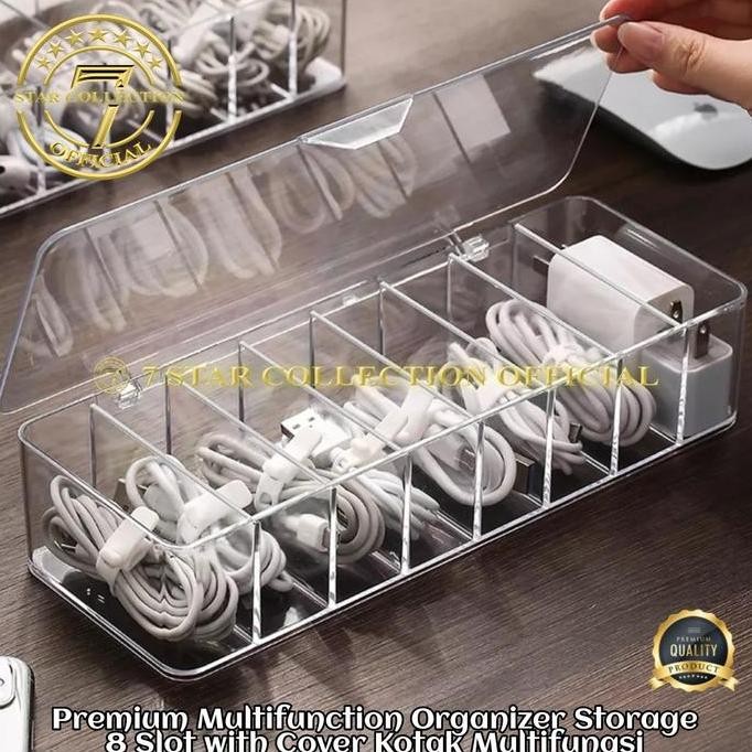 

Terlaris Premium Multifunction Organizer Clear Storage 8 Slot Kotak Multifungsi