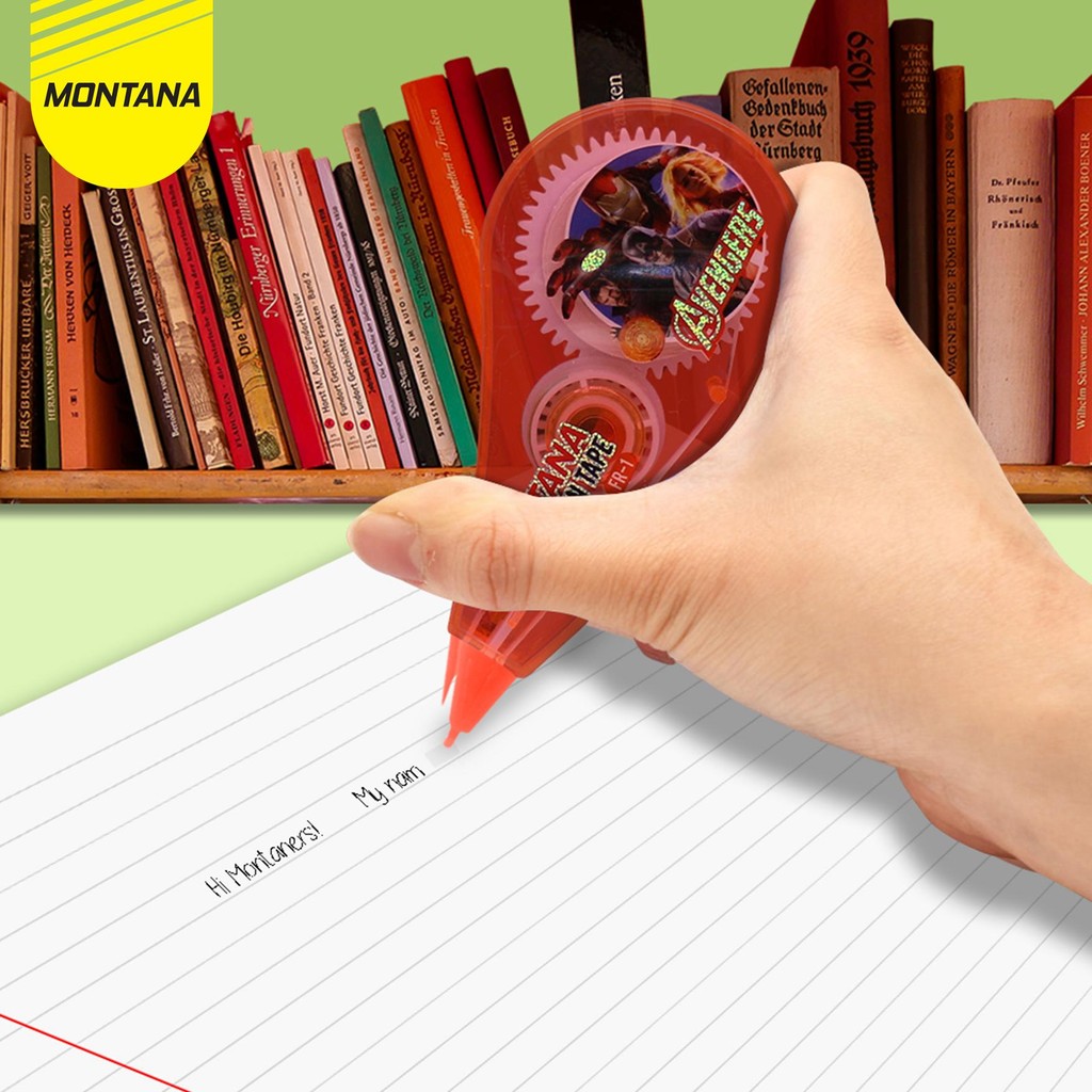 

MONTANA CORRECTION TAPE PITA KOREKSI 12 M X 5 MM HIGH QUALITY NON TOXIC TIPE X FR-1/RETAIL