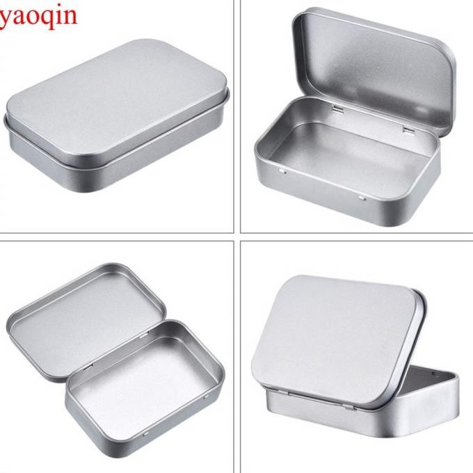 

Terlaris Yaoqin Small Metal Storage Box Tin Silver Storage Box Case Organizer