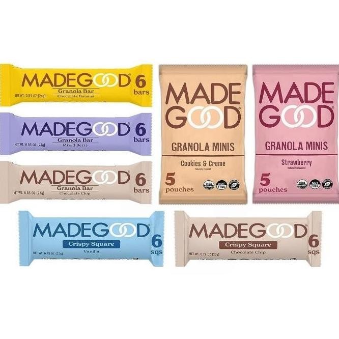 

Madegood Healthy Snacks Organic Granola Bars Crispy Squares Cookies
