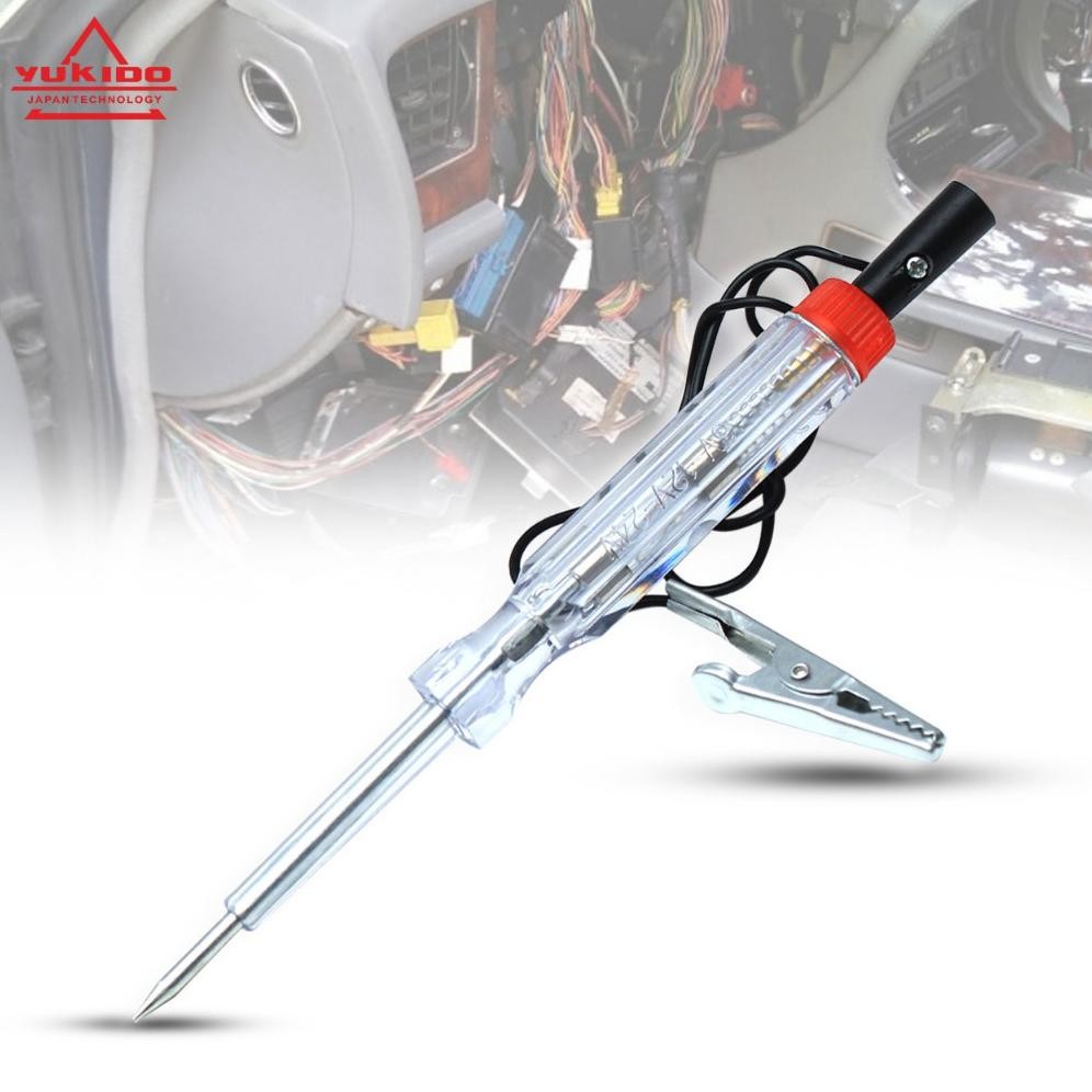 Carlosmomok12 Tespen Arus Aki Tes Pen Dc 6V 12V 24V Test Pen Testpen Arus Kabel Motor Mobil Tespen A