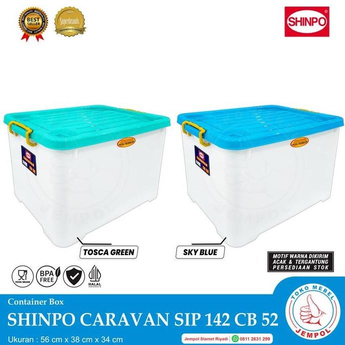 

Terlaris Container Box Shinpo Caravan Sip 142 Cb 52 Kontainer Plastik Roda