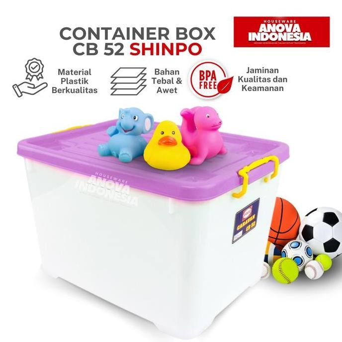 

Terlaris Shinpo Kontainer Box Cravan Cb 52 . Storage Box Dengan Roda Serbaguna.
