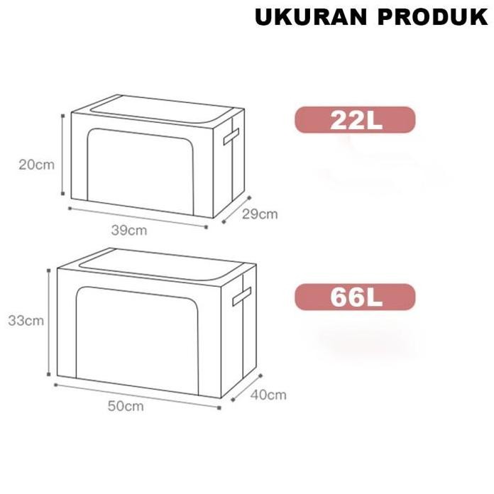 

Terlaris Storage Box Baju Kotak Penyimpanan Pakaian Mainan Rangka Besi - Sb020M