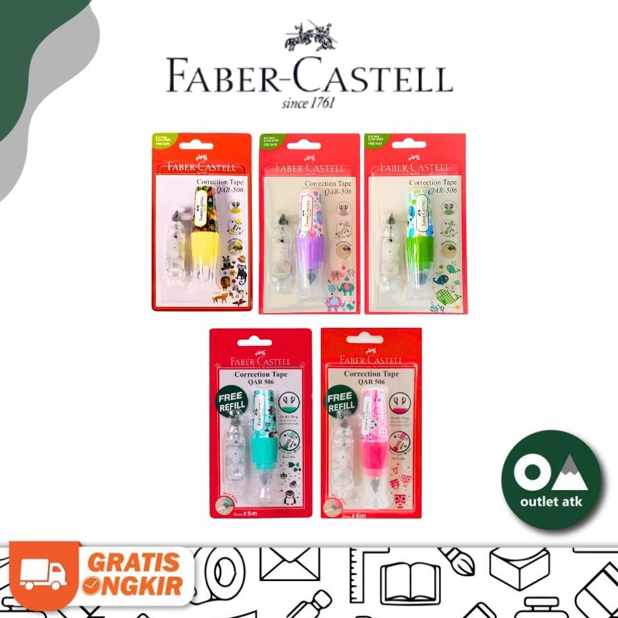 

Faber Correction Tape QAR 506 5mm x 6m w/refill - Tipex Kertas