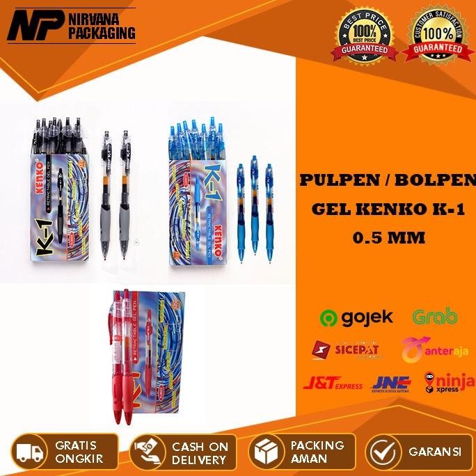 

PULPEN / BOLPEN / PEN / PENA GEL KENKO K1 K 1 K-1 0.5 MM