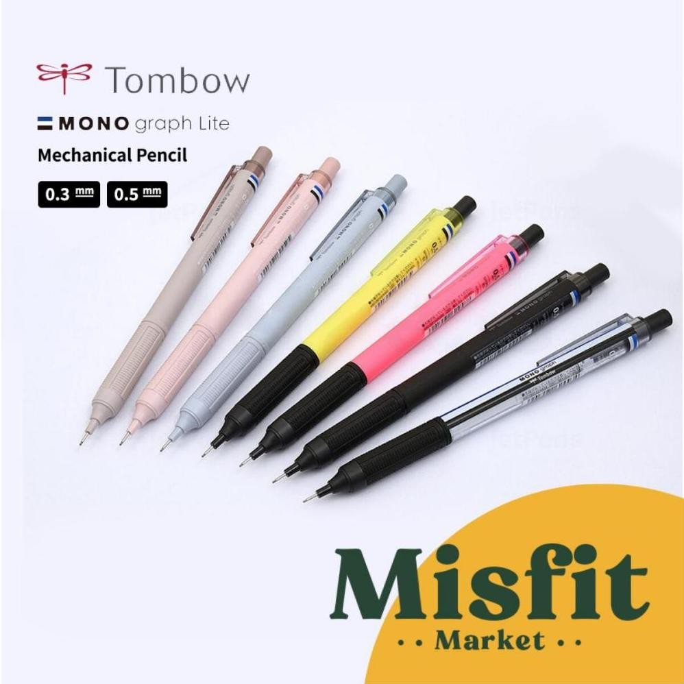 

Tombow Mono Graph Lite Mechanical Pencil Pensil Mekanik 0.3 0.5 mm