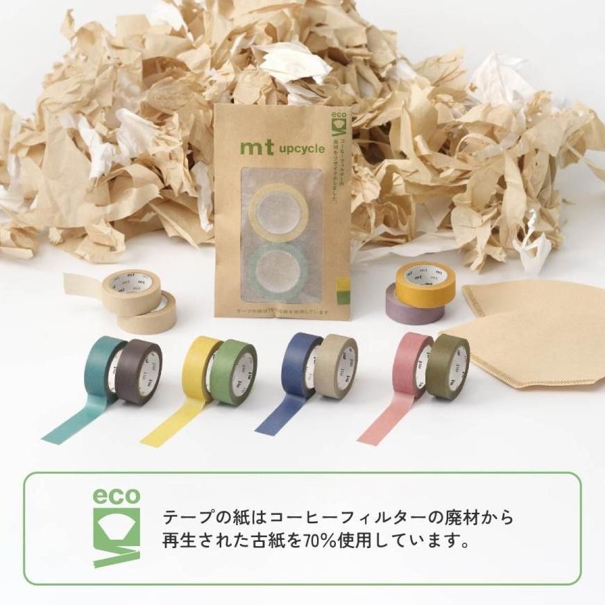 

MT Masking Tape Upcycle Recycle Tape Perekat Kertas Selotip Jepang Lebar 15mm Lakban Washi Daur Ulang AST