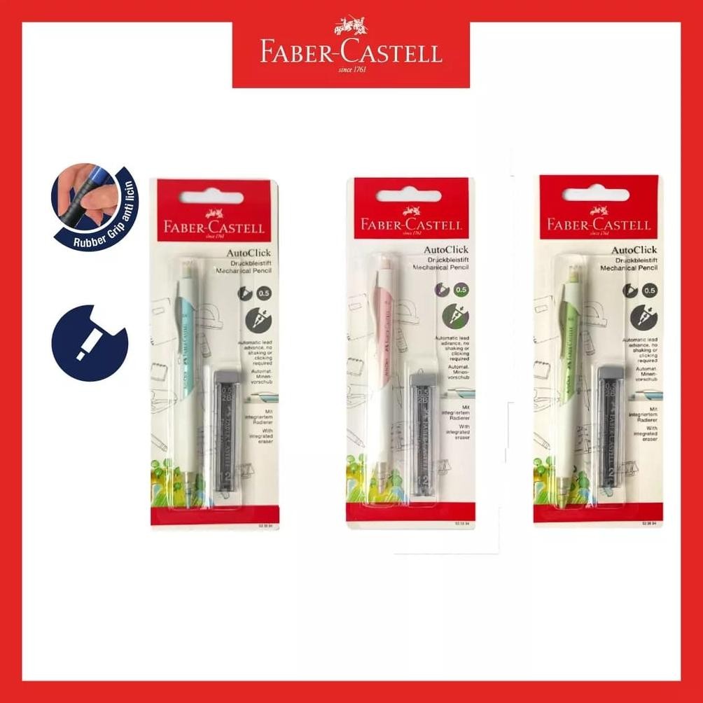 

Pensil Mekanik Auto Click 0.5 White Blister 3 Warna Gratis 1 Tube Refill