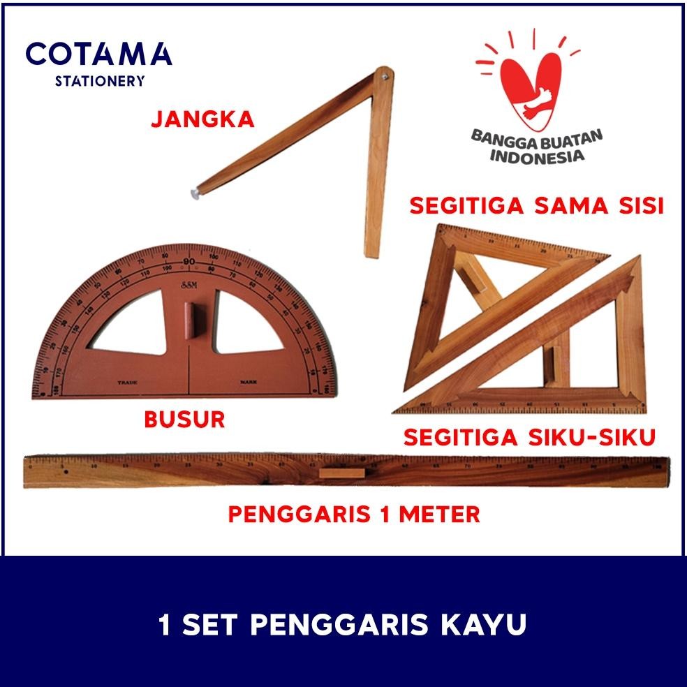 

Penggaris Kayu Asli Papan Tulis Sekolah Matematika 1 Set AST