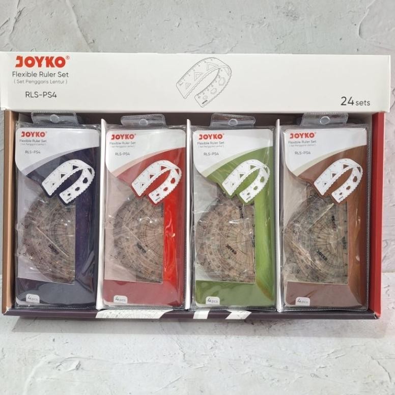 

(12 Pcs) Penggaris Ruler Set Joyko RLS-PS4 Fleksibel/Lentur AST