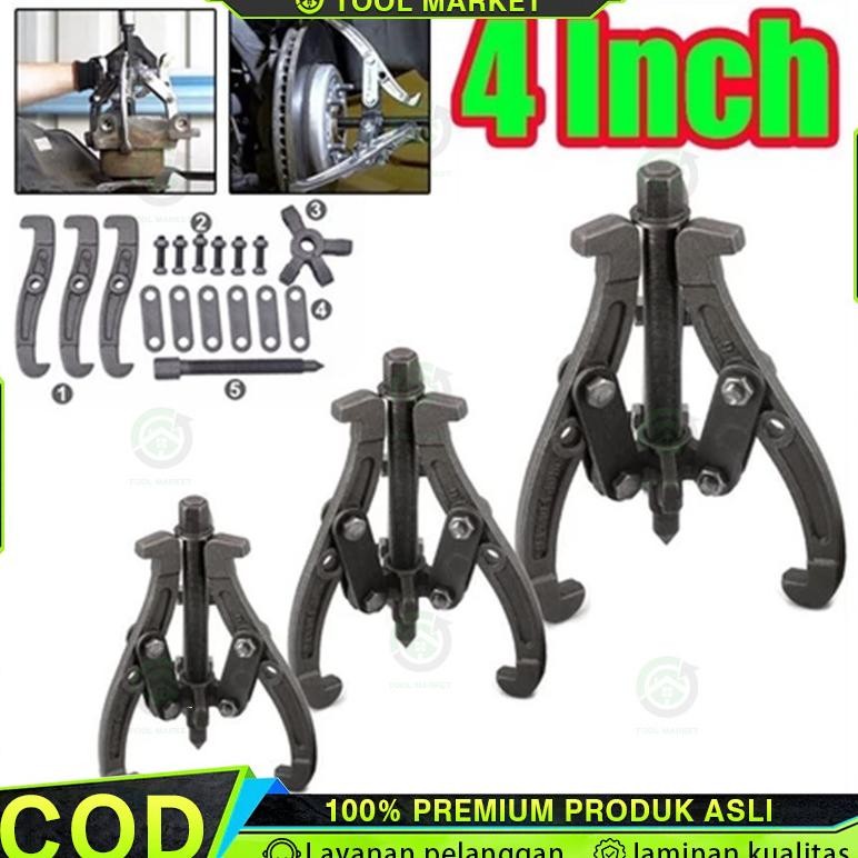 

Treker 3 Kaki/4"/4 Inci/4 Inch/100MM/ Treker Bearing 3 Kaki/Dapat Diganti Dengan Dua Cakar/Tiga Cakar/Gear Puller/3 Jaw Tracker/Alat Melepas Bearing/Alat Melepas Laher/Alat Pencabut Bahan Berkualitas Tinggi Alat Pencabut Bearing Laher COD Ready Stock AST