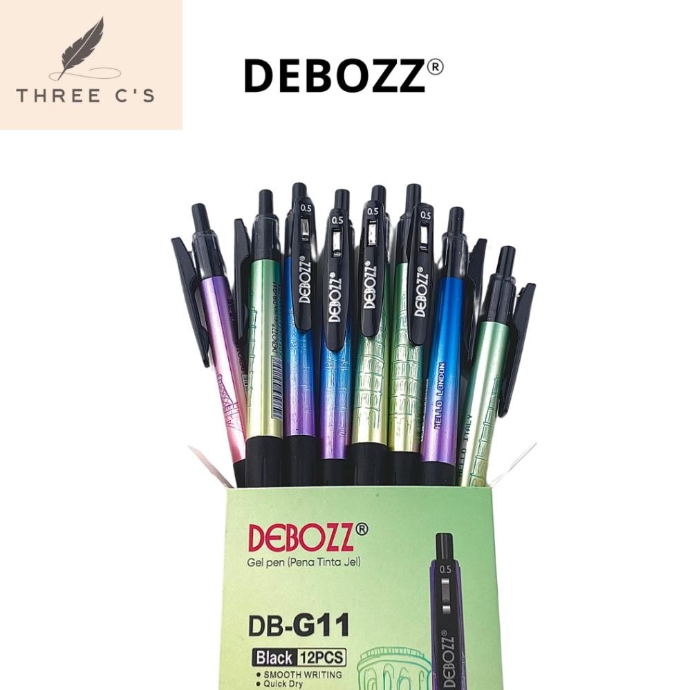 

Pulpen Pena Gel Pen Hitam 0.5 1 Pack 12pcs DEBOZZ DB-G11