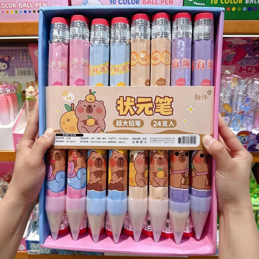 

CARAT Pensil Jumbo Kreatif Pensil Besar Baru Kartun Lucu Pensil