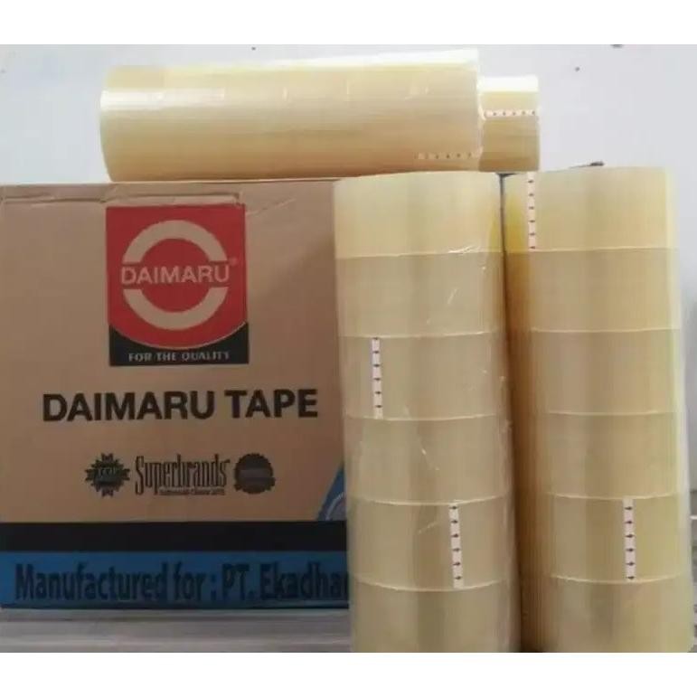 

1 BOX (72 Roll) Lakban Daimaru Tape Isolasi Cokelat / Bening 2 inch x 90 Yard AST