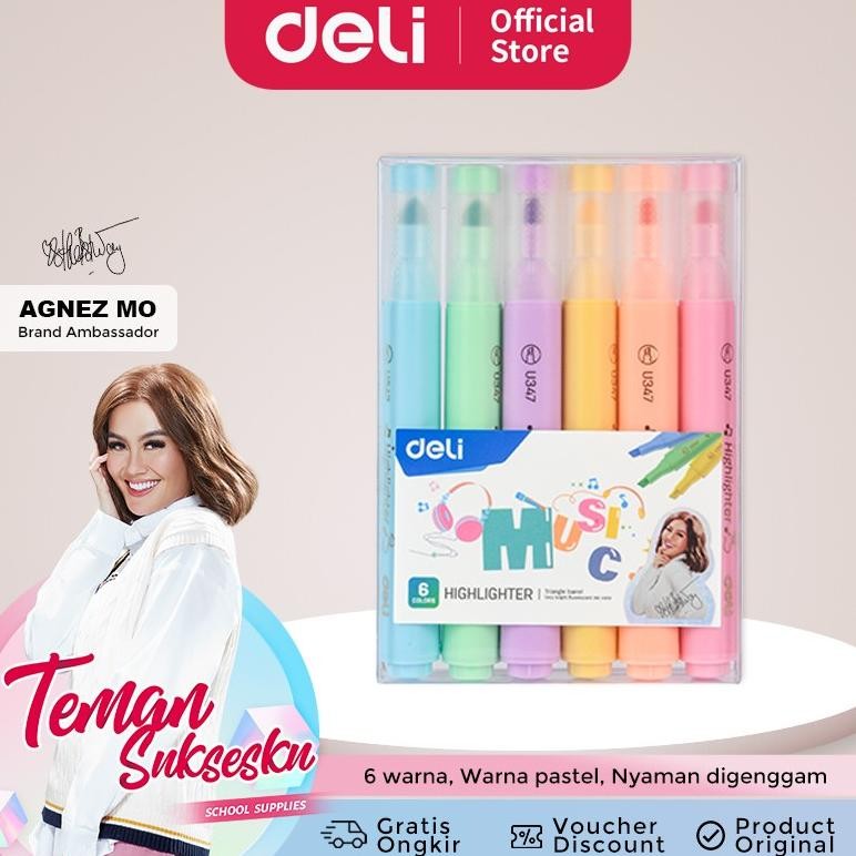 

Deli Highlighter Isi 6 Warna Pastel [ Edisi AGNEZ MO ] - CU347