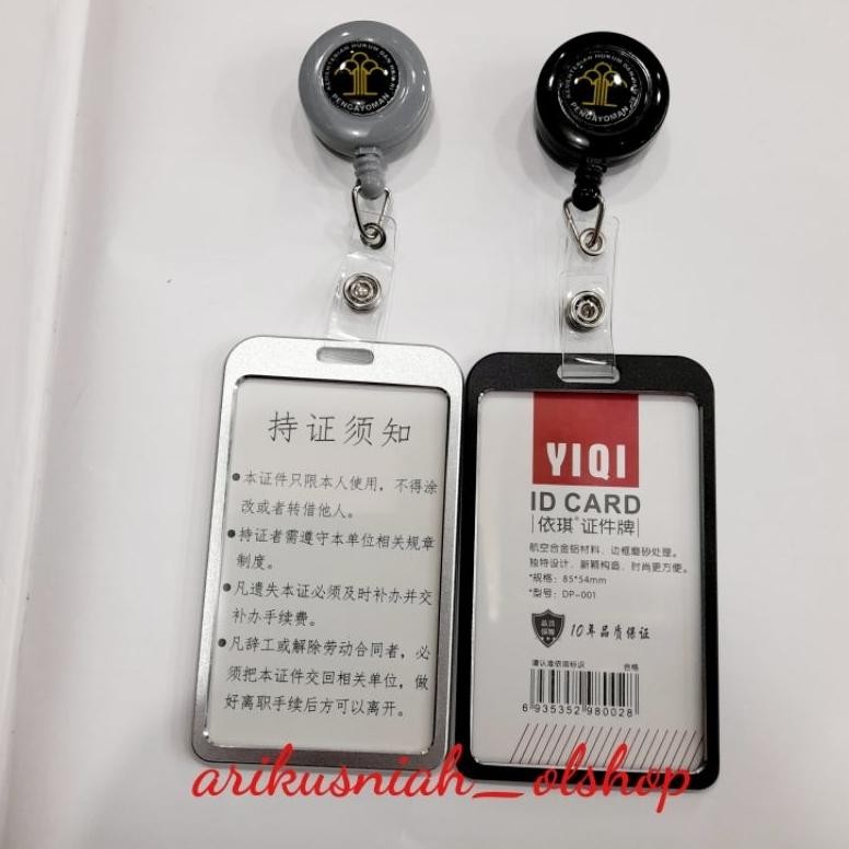 

id card holder logo pengayoman casing alumunium AST
