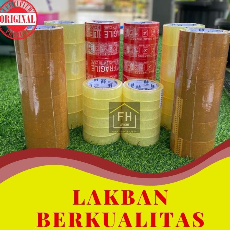 

Lakban Bening/Coklat/2 INCH 48 MMx100 YARD (Harga SLOP/6 Pcs) AST