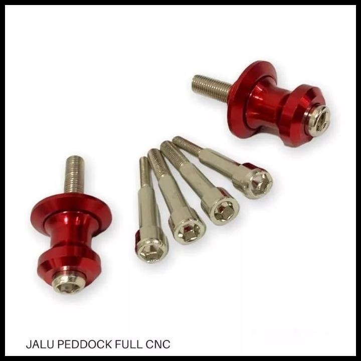 Terlaris Jalu Pedok Peddock Full Cnc Accesoris Motor Jalu Paddock Baut 10 12 14 Universal Motor Ninj