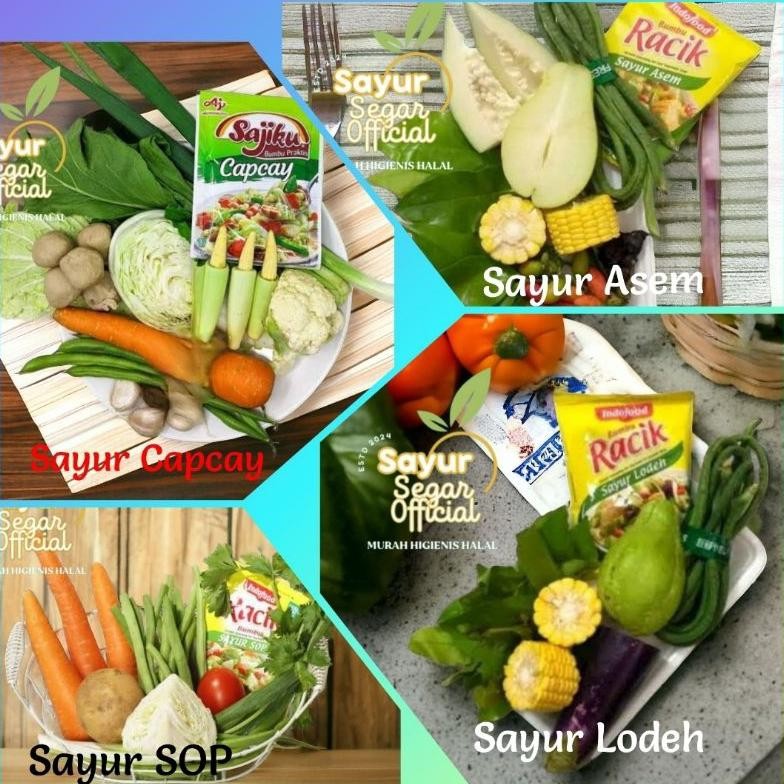 

Aneka Paket Sayur Sop, Asem, Lodeh, Capcay