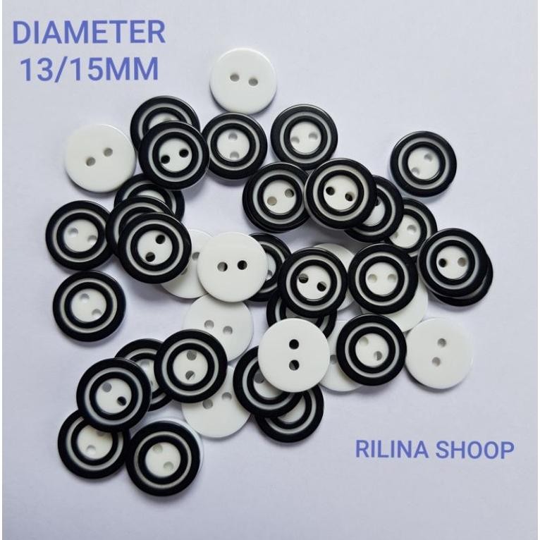 sfI KANCING BAJU ZEBRA  DIAMETER 13MM/15MM KANCING MOTIF ZEBRA MOTIF BELANG ISI 400 AST
