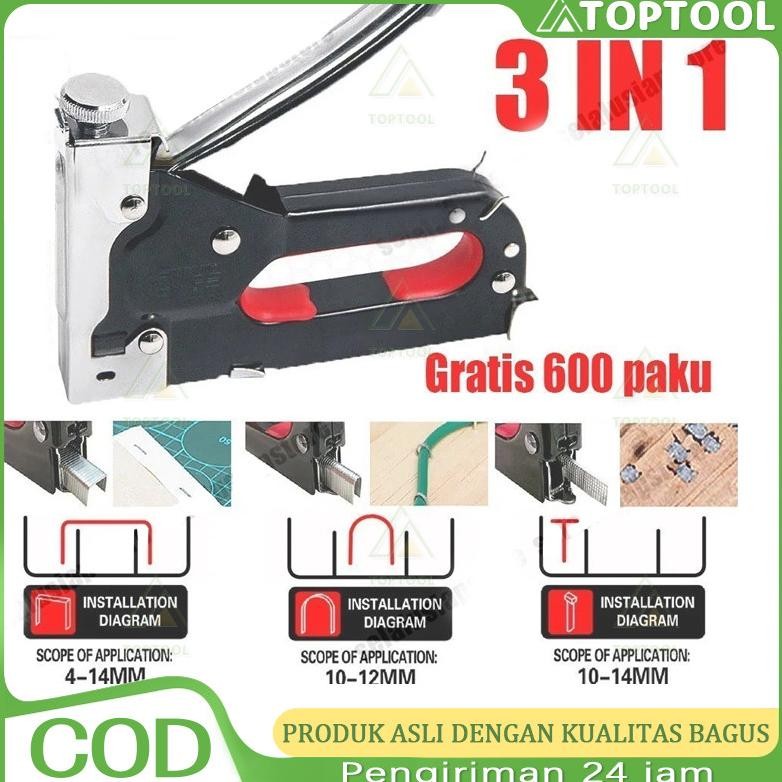 

Gratis 600 paku 3 In 1 Pistol Kuku Pistol Stapler Konstruksi Konstruksi Furnitur DIY Pelapis Pelapis Pistol Stapler Multifungsi Pistol Stapler Dekorasi Rumah Alat Pertukangan AST