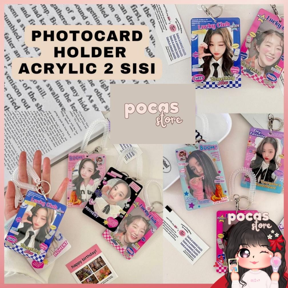 

[PS] CAHOL TEXT CUTE ACRYLIC 2 SISI/2 SIDE AKRILIK Photocard Holder 2 sisi 2 side kpop Transparent Clear Acrylic Id Card Acrylic Frame Bingkai foto cahol termurah AST