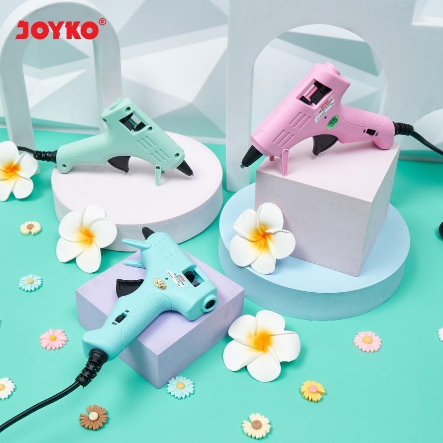 

JOYKO GLUE GUN GG854 COLOR PASTEL - LEM TEMBAK 20 Watt SERBA GUNA AST