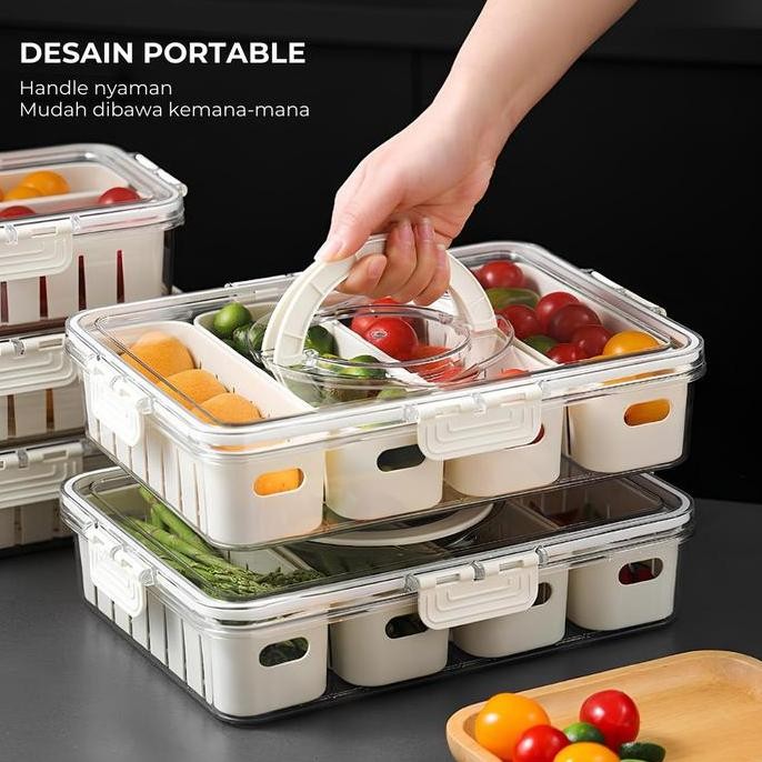

Terlaris [Pilihan Maksan] Funnycook Storage Box Food Container Kotak Penyimpanan Makanan Ringan Tempat Makan Bumbu Dapur Wadah Karet Aesthetic
