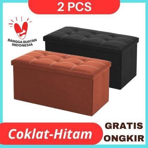 

Terlaris (2 Pcs) Sofa Box Kotak Penyimpanan Multifungsi Storage Box Container Kokoh Kuat Sofa Box Kayu Kulit Mainan Pakaian