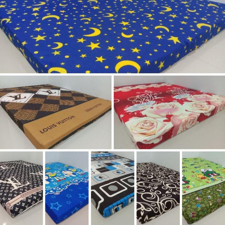 Sarung Kasur Resleting Uk 180x140x10 /180x90x10 Cm. Bahan Lembut & Anti Luntur (Cover Untuk Kasur Bu