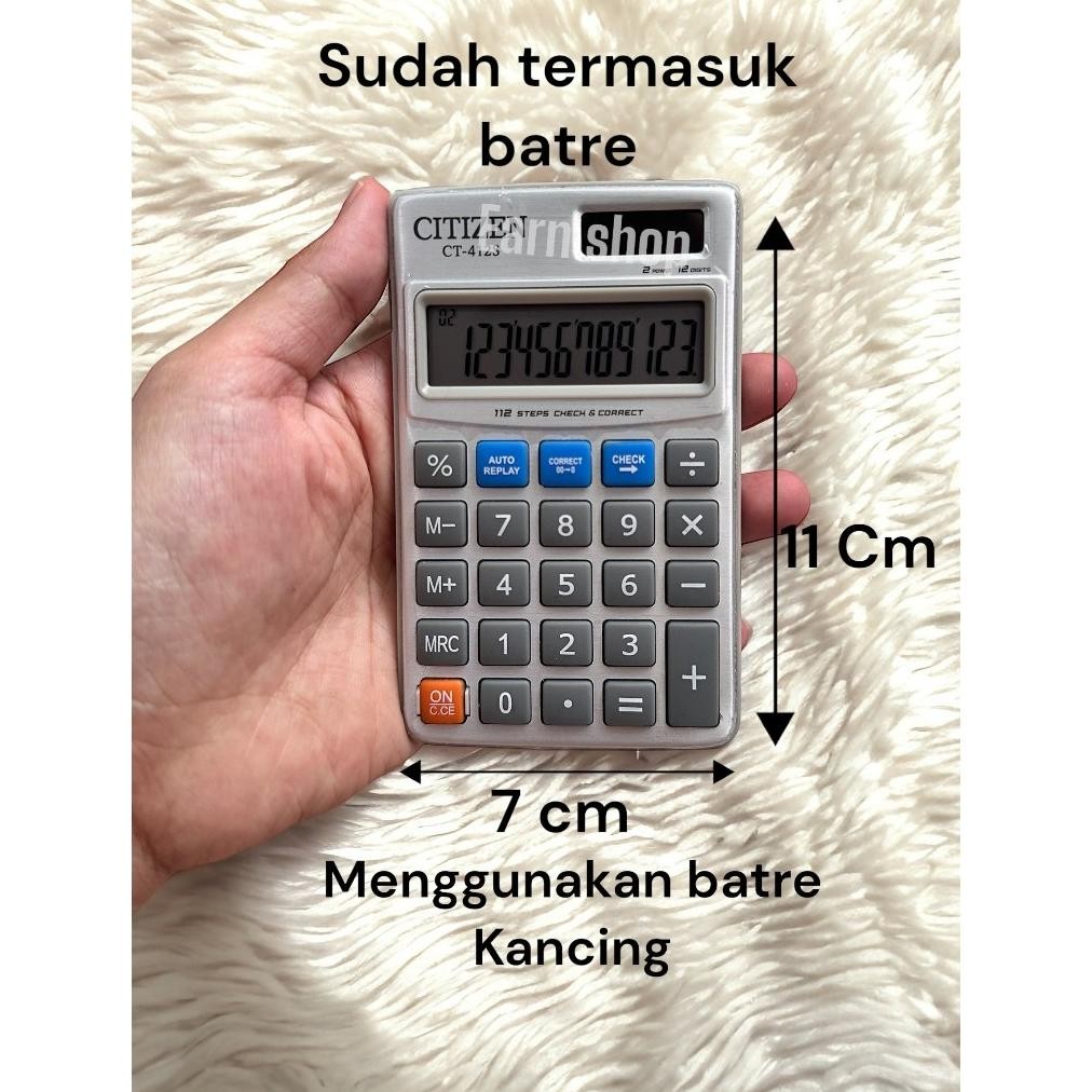 

CITIZEN KALKULATOR MINI CT-412S 12 DIGIT | KALKULATOR MINI CT 412S AST
