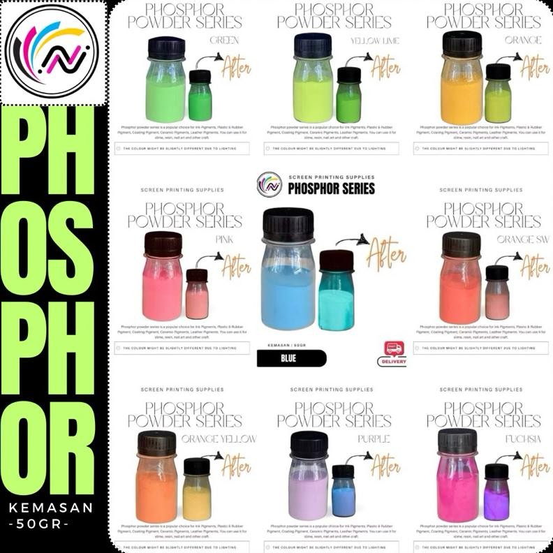 

50GR Bubuk Fosfor Glow In The Dark Sablon Pancing Resin Slime AST